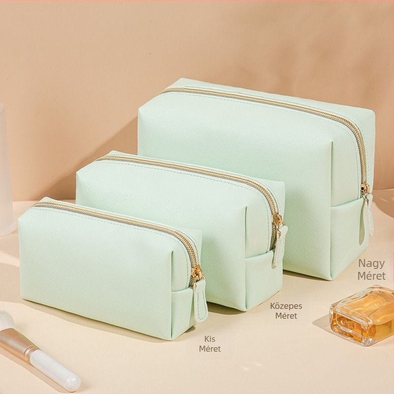 NYOLCSZÖGLETŰ Kozmetikai neszesszer PU bőr, vízálló, poliészter bélés, varrott kivitel