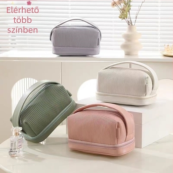 Bőr utazási kozmetikai táska – Nordic stílus, testreszabható logó, termékkód HZB515, Homecoming Leather Gifts