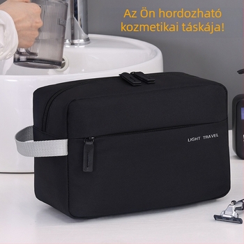 Könnyen hordozható utazási neszesszer — magas minőségű, üzleti stílusú, Oxford vászon, betűs minta, poliészter bélés, vízálló, ultrakönnyű, nagy kapacitású kozmetikai szervező