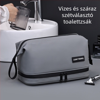 Kétszintes acélkeretű neszesszer bőrfilmes bevonattal, nagy kapacitású, vízálló, üzleti utazásokhoz, férfiak és nők számára