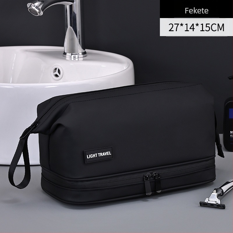 Kétszintes acélkeretű neszesszer bőrfilmes bevonattal, nagy kapacitású, vízálló, üzleti utazásokhoz, férfiak és nők számára