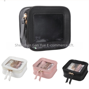 Átlátszó PVC kozmetikai táska | Városi minimalistikus stílus, rúzs tárolására, bélés nélkül, egyszínű mintázat