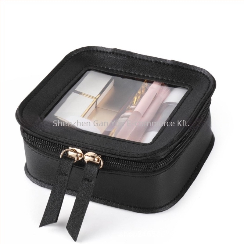 Átlátszó PVC kozmetikai táska | Városi minimalistikus stílus, rúzs tárolására, bélés nélkül, egyszínű mintázat