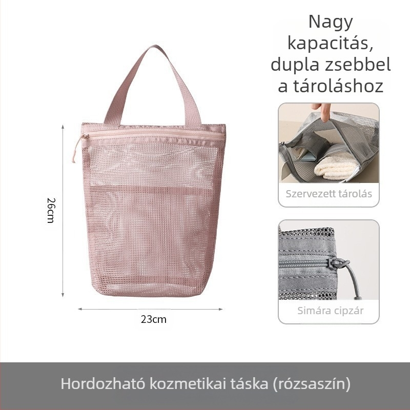 FaSoLa Kozmetikai táska utazásokhoz | Kocka alakú, 100% poliészter, Többfunkciós tároló