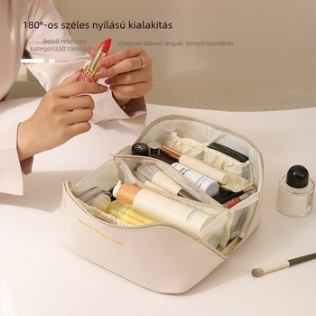 Utazási tároló táska, PU anyag, modell HZ-028, kézitáska-stílus, multifunkcionális (utazásokhoz és kozmetikumok tárolásához)