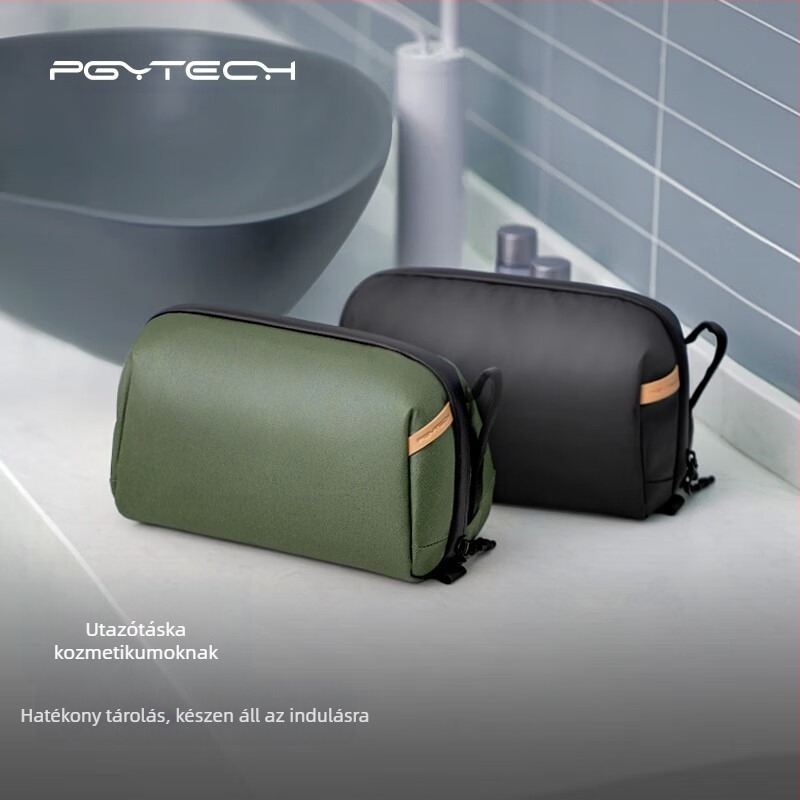 PGYTECH Kozmetika- és kamera tároló táska - Nagy kapacitású, elválasztott rekeszek, kézben hordozható, poliészter, 2025 tavasz