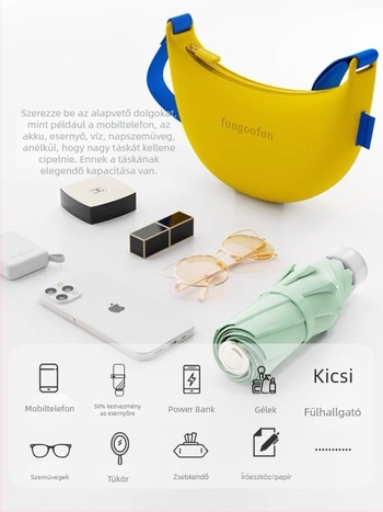 Dumpling alakú válltáska, EVA anyag, uniszex, vízálló, egy pánttal