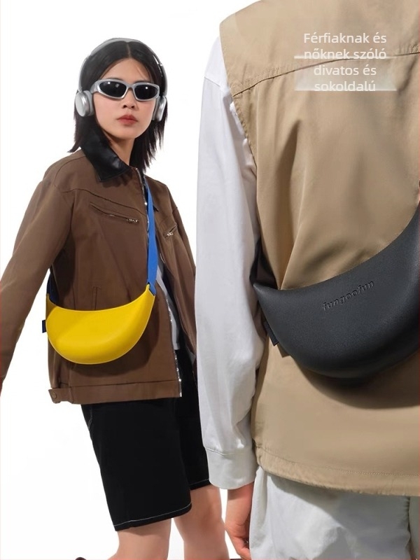 Dumpling alakú válltáska, EVA anyag, uniszex, vízálló, egy pánttal