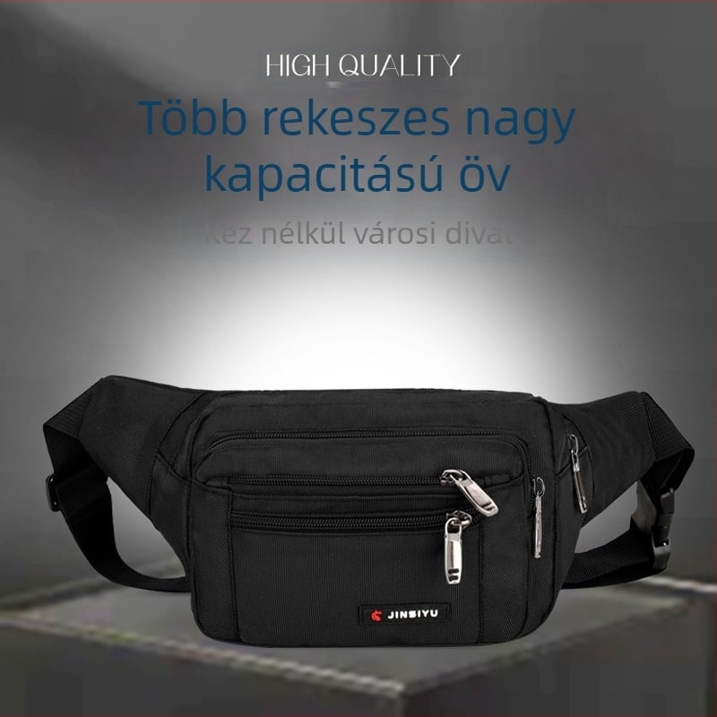 Férfi övtáska - utcai stílus, Oxford anyag, vízálló, poliészter bélés, szabadidős utazásokhoz