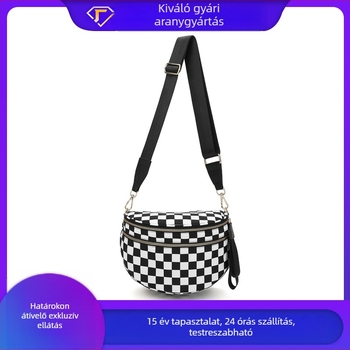 MOBICO női crossbody táska Oxford anyagból, kagyló alakú forma, cipzáras nyitás, poliészter bélés, belső zárható rekesz