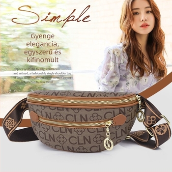 Monchu női crossbody táska – vintage virágmintás, egyszerű divat, puha textúra, cipzáras zárás, poliészter bélés, belső cipzáras zseb, belső patch zseb