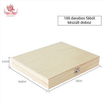 Mangrove fa mikroszkópos slide-okhoz készült doboz, 20 darabos készlet, iskolai és laboratóriumi bemutatódoboz