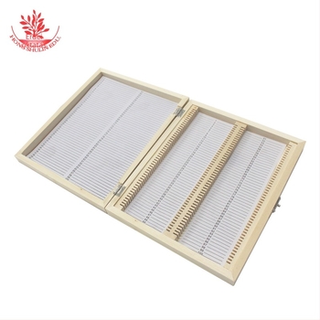 Mangrove fa mikroszkópos slide-okhoz készült doboz, 20 darabos készlet, iskolai és laboratóriumi bemutatódoboz