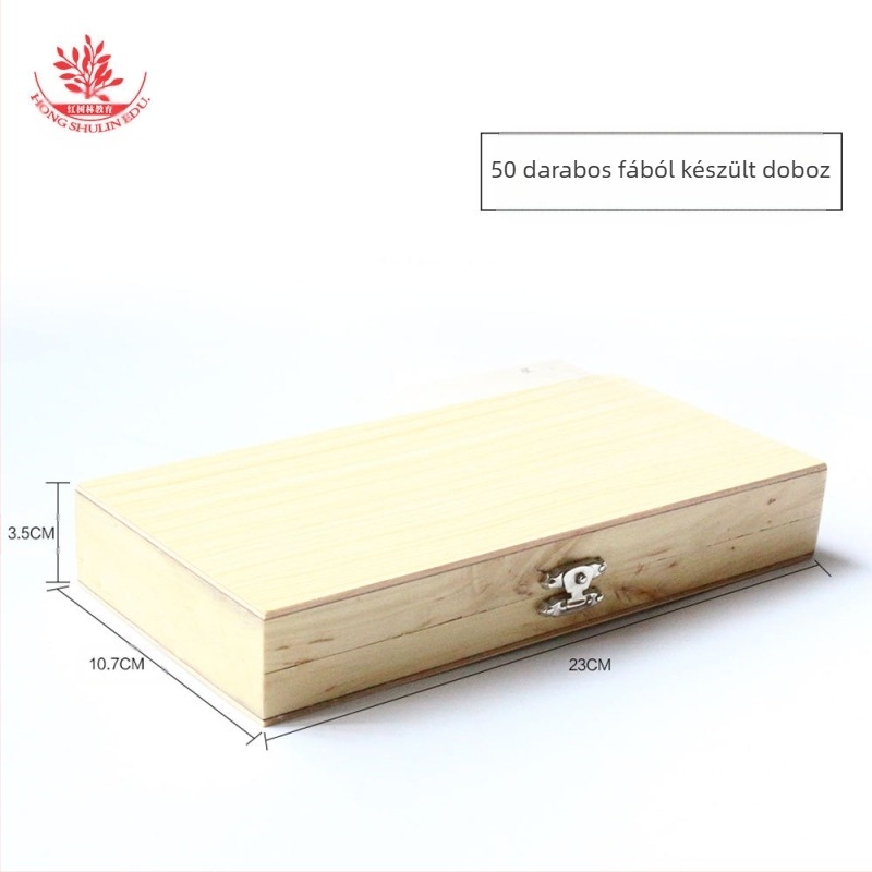 Mangrove fa mikroszkópos slide-okhoz készült doboz, 20 darabos készlet, iskolai és laboratóriumi bemutatódoboz