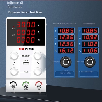 Állítható DC-szabályozott tápegység SPS3010 laptop javításához, 30V 10A, kapcsoló típusú, NICE-POWER