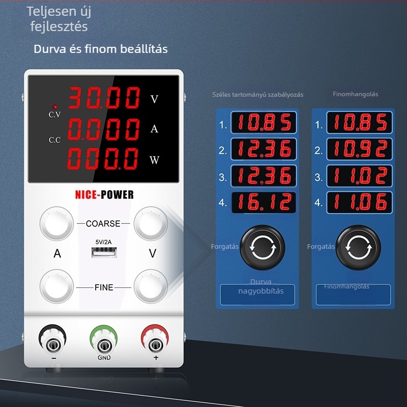 Állítható DC-szabályozott tápegység SPS3010 laptop javításához, 30V 10A, kapcsoló típusú, NICE-POWER