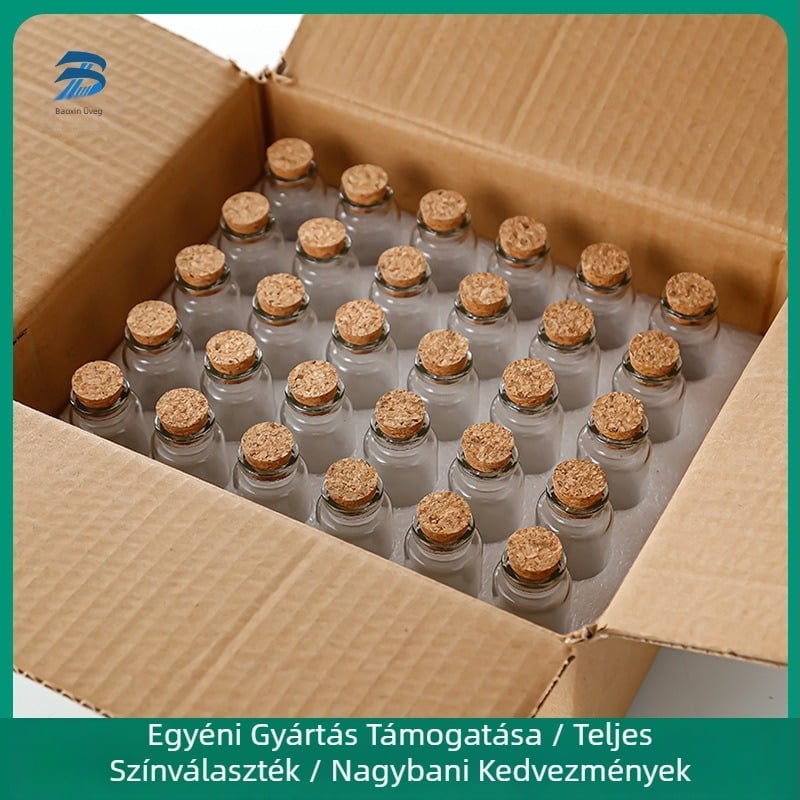 Baoxin magas boroszilikát üveg drift palack dugóval és bayonet nyakú – szivárványos kívánság palack, logónyomtatás elérhető