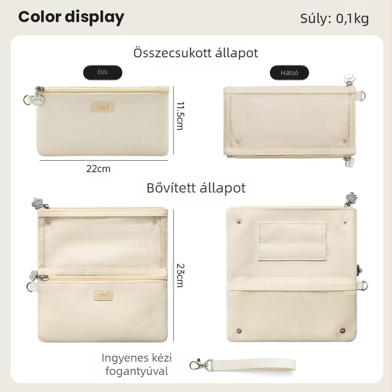 Többfunkciós útlevél- és dokumentumtáska - azonosító kártya és jegy szervező, modell A012, anyag: szövet, ofszet nyomtatás