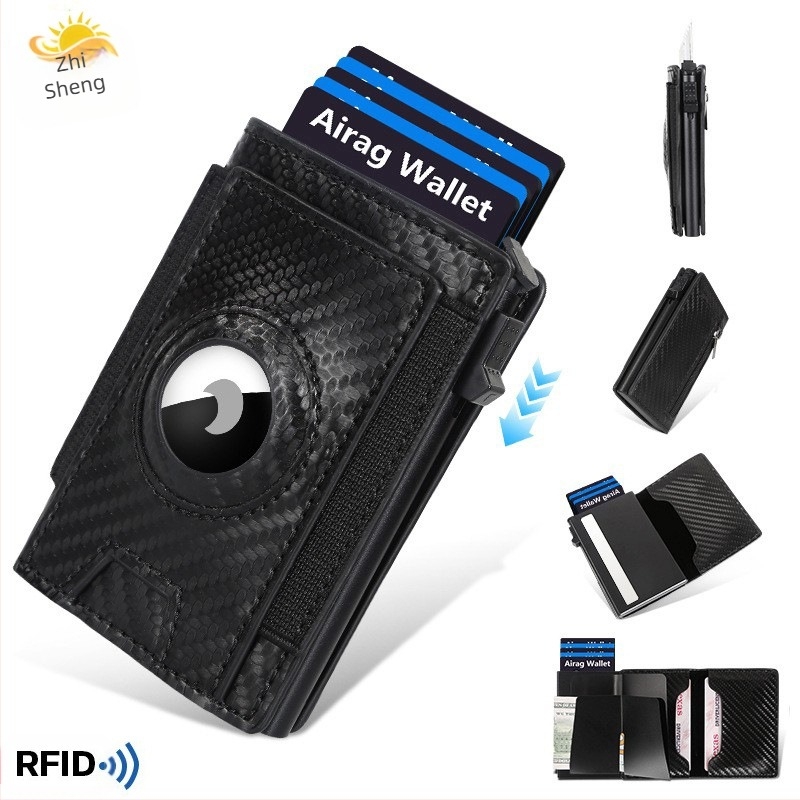 K-Rong PU bőr kártyatartó pénztárca több kártyahellyel, mágneses és fém kártyatartó, antimagnetikus védelem, városi egyszerű stílus