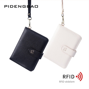 Nyakba akasztott útlevél- és kártyatartó — vízálló, tárolásra alkalmas, uniszex, városi minimalista stílus, anyag: félig PU, bélés PU, bevezetés 2024 ősz