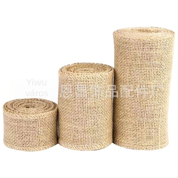 Enchang burlap tekercs és juta anyagszalagok kenderkötéllel a DIY karácsonyi kézműves projektekhez