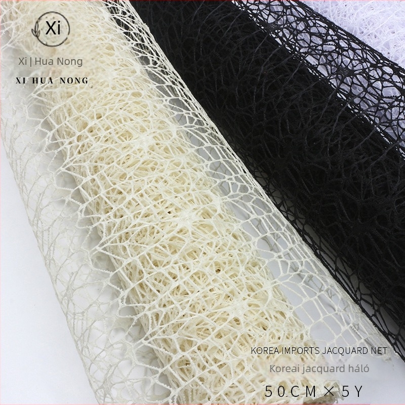 Jacquard géz háló virágcsomagoláshoz — Xi Hua Nong márka — Anyag: géz; Eredet: Yiwu, Kína; Gyártás: Műanyag; Engedélyezett magánmárkák: Igen