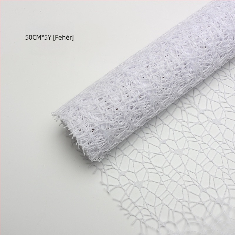 Jacquard géz háló virágcsomagoláshoz — Xi Hua Nong márka — Anyag: géz; Eredet: Yiwu, Kína; Gyártás: Műanyag; Engedélyezett magánmárkák: Igen