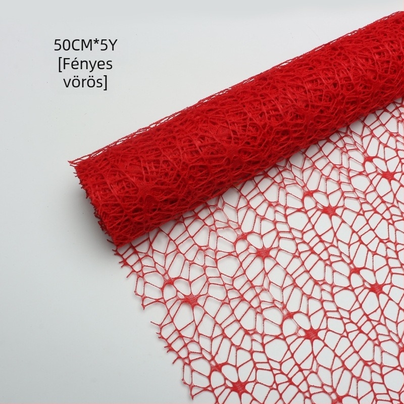 Jacquard géz háló virágcsomagoláshoz — Xi Hua Nong márka — Anyag: géz; Eredet: Yiwu, Kína; Gyártás: Műanyag; Engedélyezett magánmárkák: Igen