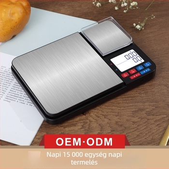 CX-918 Ékszer elektronikus mérleg, mérési tartomány 1 g–10 kg, elektronikus mérés, 4,5 V-ös elemről működik