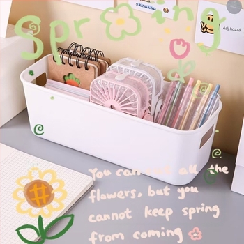 Összecsukható PP műanyag tároló doboz, 1 L kapacitás, asztali rendező a távirányítók, irodai kellékek és egyebek számára, fedél nélkül