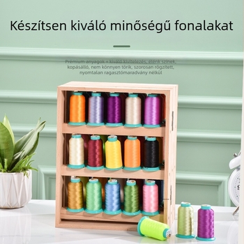Derek fából készült cérnás tartó pagoda kialakítás – hajtogatható falra szerelhető orsó tartó, modern egyszerű stílus, Guofeng, kézműves kiegészítő
