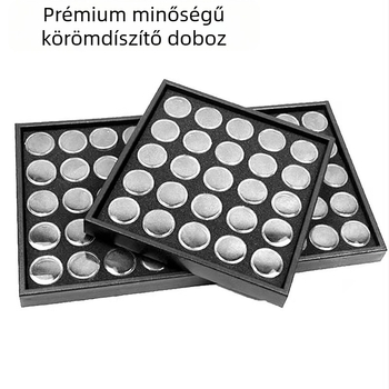 Manikűr eszközök tároló doboza 25 vagy 50 rekesszel, manikűr rendező, Finger Encounter márka, nettó tömeg 0,6 kg