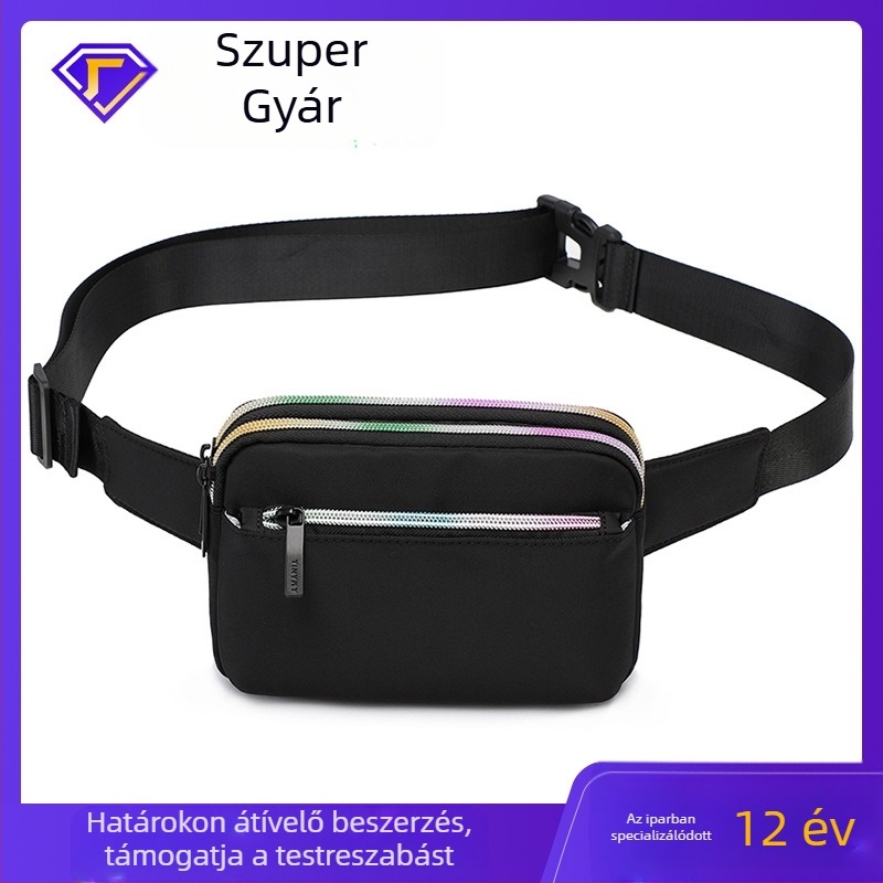 Új női crossbody táska több rekesszel, poliészter, cipzáras záródás, belső cipzáras zseb, telefonzseb