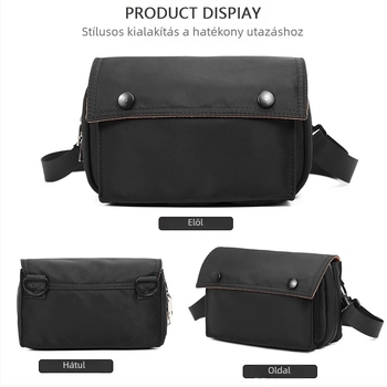 Férfi messenger táska, utcai stílus, Oxford anyag, vízálló, poliészter bélés, szabadidős utazásokhoz (utcai stílus; Oxford anyag; vízálló; poliészter bélés)