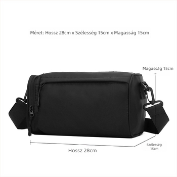 Férfi crossbody táska, utcai stílus, Oxford anyag, terheléscsökkentés, modell 2156, egyszínű mintázat
