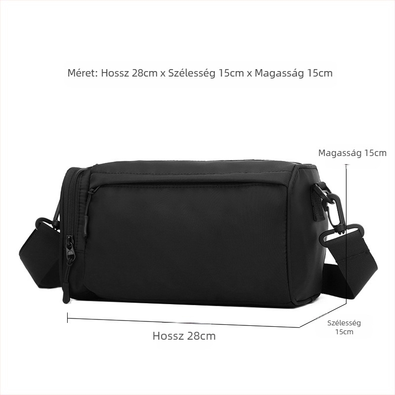 Férfi crossbody táska, utcai stílus, Oxford anyag, terheléscsökkentés, modell 2156, egyszínű mintázat