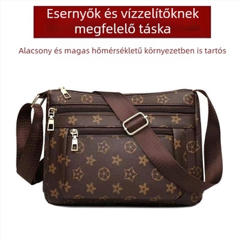 Női crossbody táska (Corduroy anyag; kis négyszögletes dizájn; cipzáras záródás; belső bélés: műbőr; márka: Yinse)