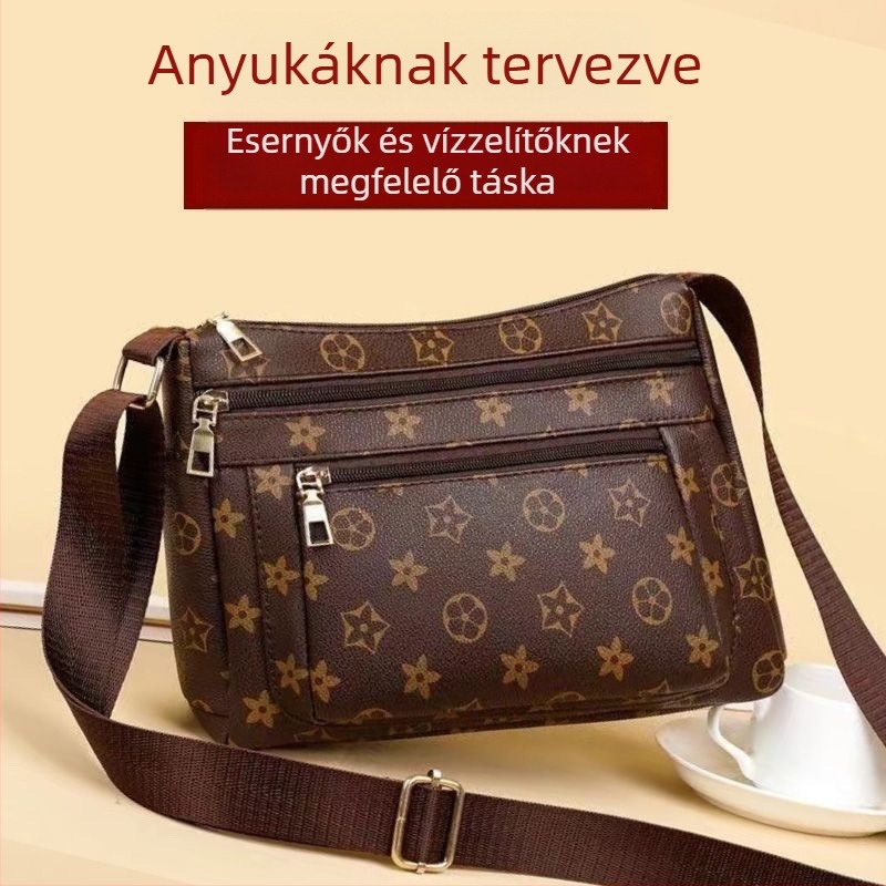 Női crossbody táska (Corduroy anyag; kis négyszögletes dizájn; cipzáras záródás; belső bélés: műbőr; márka: Yinse)