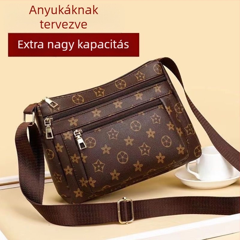 Női crossbody táska (Corduroy anyag; kis négyszögletes dizájn; cipzáras záródás; belső bélés: műbőr; márka: Yinse)