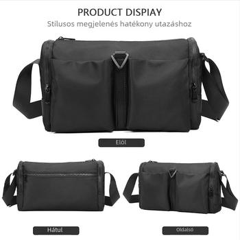 End&start férfi messenger táska utcai trend stílus, Oxford vászonból, vízálló és terheléscsökkentő kialakítás, End&start.