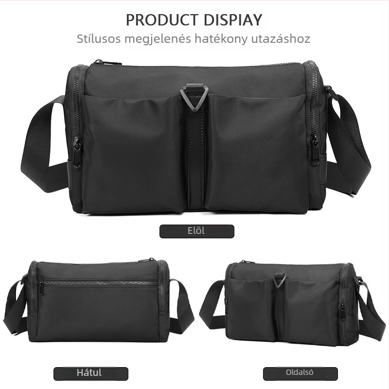 End&start férfi messenger táska utcai trend stílus, Oxford vászonból, vízálló és terheléscsökkentő kialakítás, End&start.