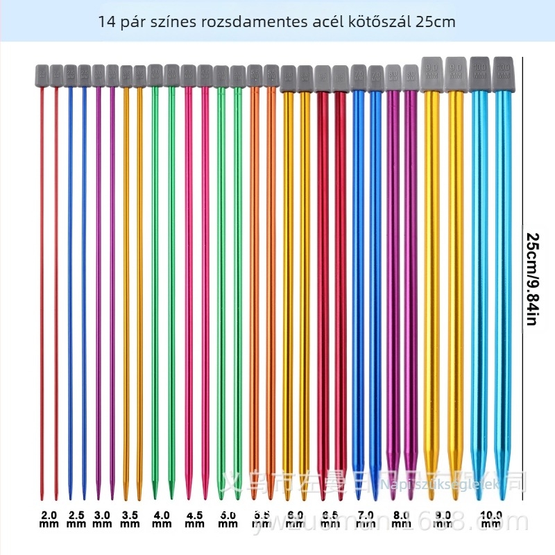 Zuuman kötőtűk – készlet 50 db, bruttó súly 0,45 kg, otthoni stílus