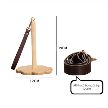 Kör alakú gyapjú tároló tál, fa, kézzel készített, 510 g, modern stílus