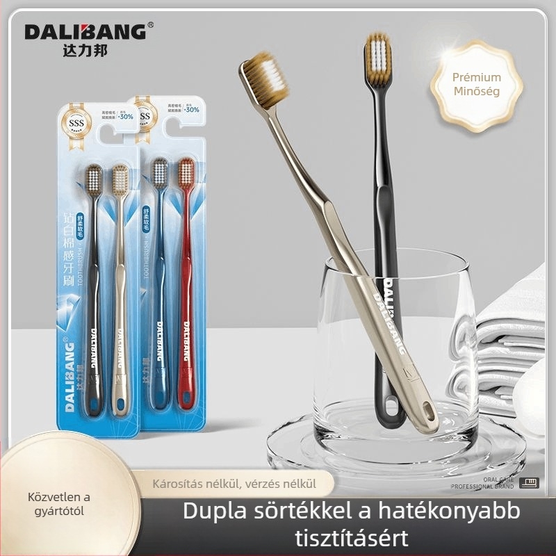 Dali Bang fogkefe puha sörtékkel, ínyvédő funkció, modell 802, 2 darabos készlet, manuális