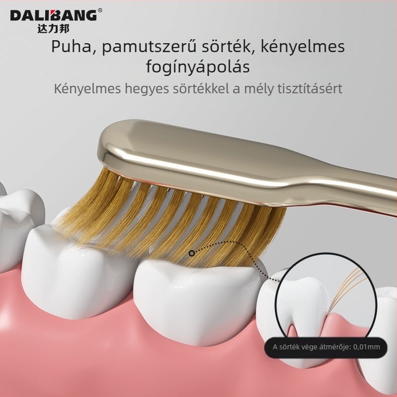 Dali Bang fogkefe puha sörtékkel, ínyvédő funkció, modell 802, 2 darabos készlet, manuális