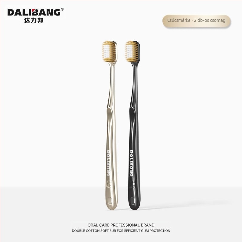 Dali Bang fogkefe puha sörtékkel, ínyvédő funkció, modell 802, 2 darabos készlet, manuális