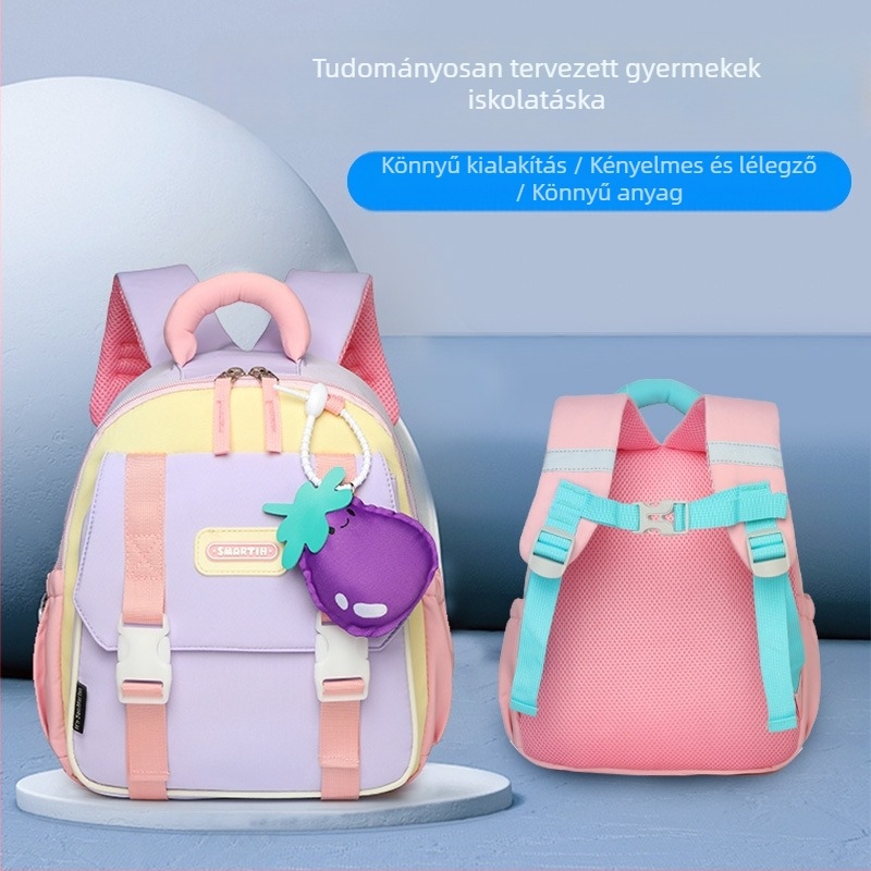 Gyerekeknek készült iskolai hátizsák állat mintával, vízálló Oxford vászon, unisex kialakítás, levegő párnás vállpántok