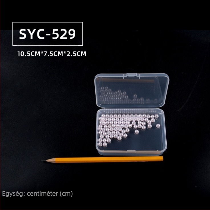 Négyzet alakú, átlátszó PP műanyag tároló doboz fedéllel, játékokhoz és ékszerekhez