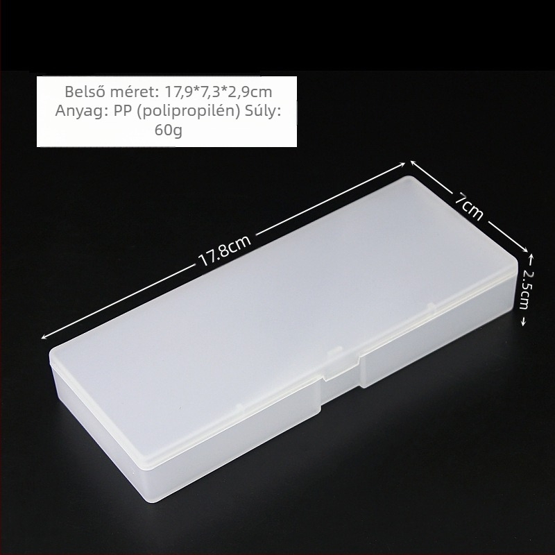 Négyzet alakú, átlátszó PP műanyag tároló doboz fedéllel, játékokhoz és ékszerekhez