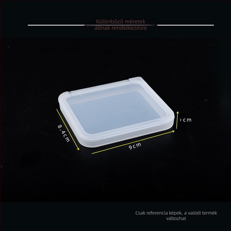 Négyzet alakú, átlátszó PP műanyag tároló doboz fedéllel, játékokhoz és ékszerekhez